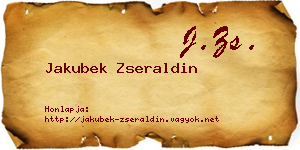 Jakubek Zseraldin névjegykártya